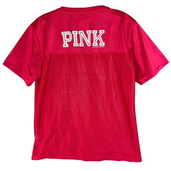 Victorias Secret Pink NFL Buccaneers 76 Mesh Jersey Shirt M Sequined Sparkly - Picture 2 of 12